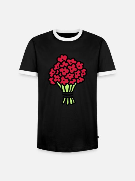 Bouquet 3 - Men's Ringer Shirt - black/white