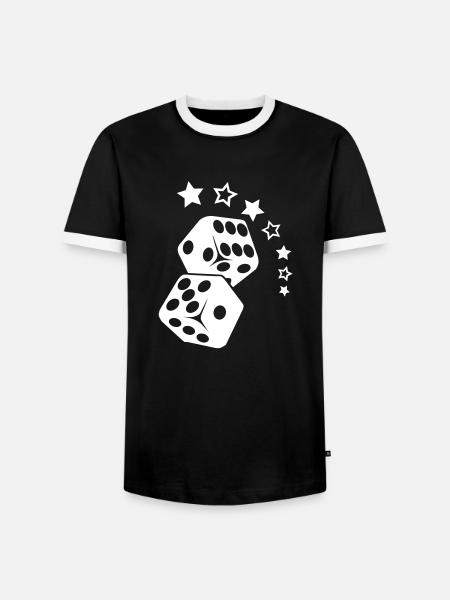 Cube ans Stars - Männer Kontrast-T-Shirt - Schwarz/Weiß