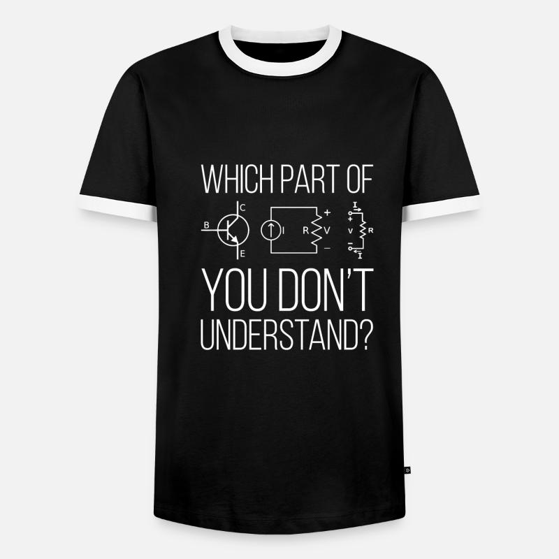 electrical engineer electrical engineering - Men's Ringer Shirt - black/white