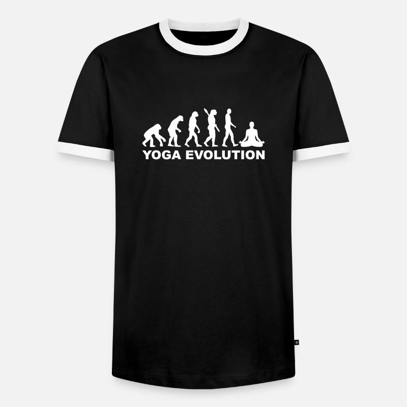 Yoga Evolution - Men's Ringer Shirt - black/white
