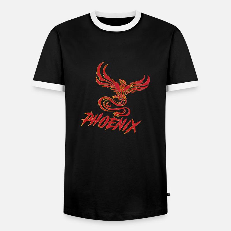 phoenix - Men's Ringer Shirt - black/white