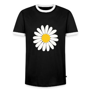 Daisy - Men's Ringer Shirt - black/white - Front - AI Model Female 172 light (172cm) & AI Model Male 178 light (178cm)
