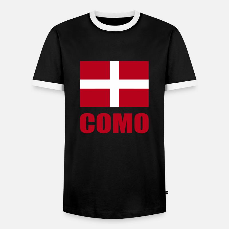 Como - Men's Ringer Shirt - black/white