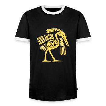 Oiseau mexicain - T-shirt contrasté Homme - noir/blanc - Devant - AI Model Female 172 light (172cm) & AI Model Male 178 light (178cm)