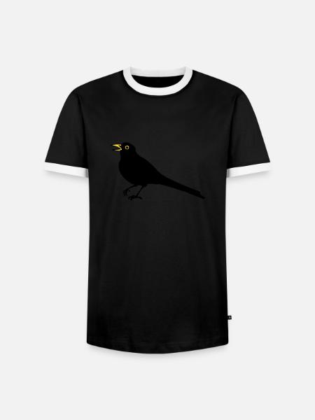 Merle - T-shirt contrasté Homme - noir/blanc