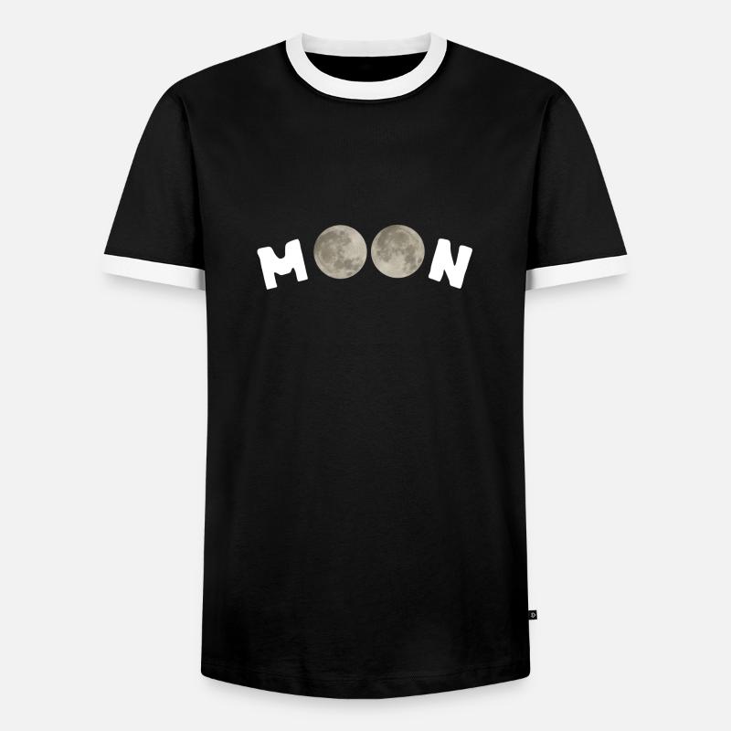 Moon - Men's Ringer Shirt - black/white