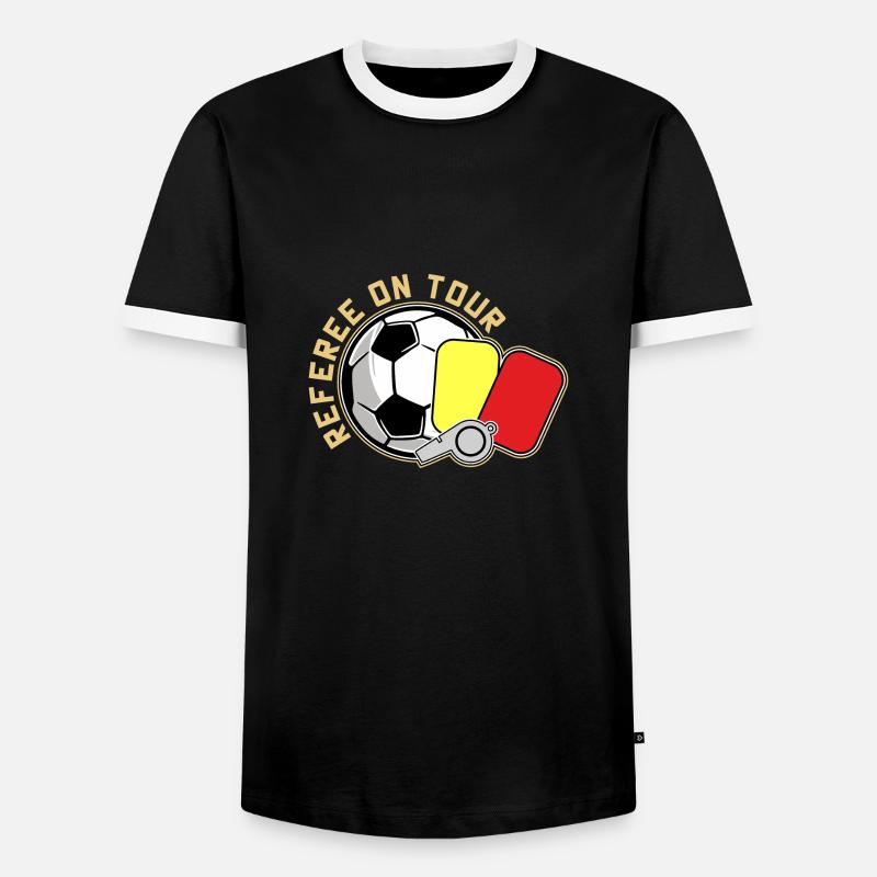 Referee - Men's Ringer Shirt - black/white
