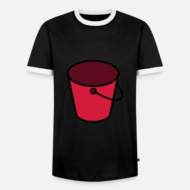 Eimer Farbe Anpassbar - Männer Kontrast-T-Shirt - Schwarz/Weiß
