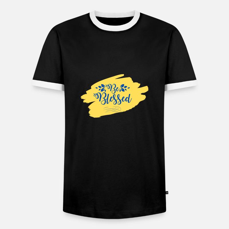 Be Blessed - Men's Ringer Shirt - black/white