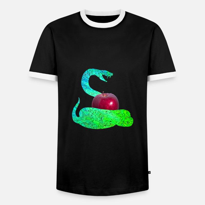 Snake E 5 - Men's Ringer Shirt - black/white