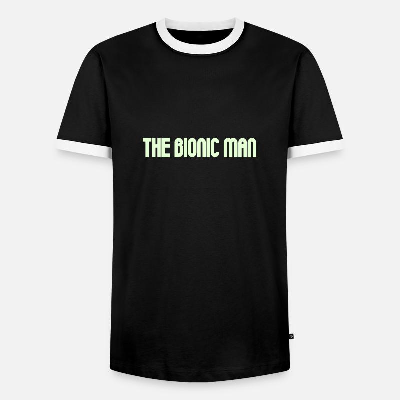 Bionic Man - Männer Kontrast-T-Shirt - Schwarz/Weiß