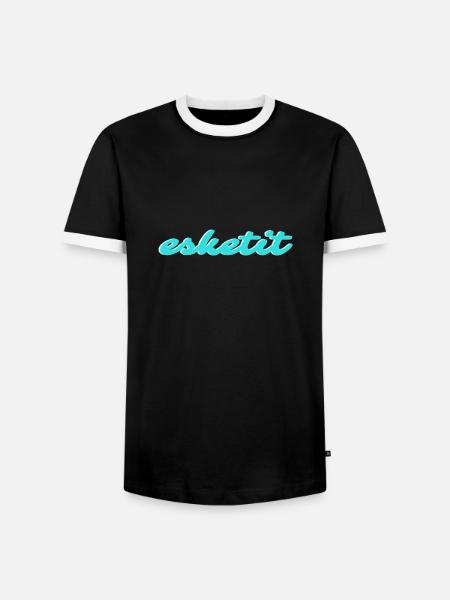 esketit - Männer Kontrast-T-Shirt - Schwarz/Weiß