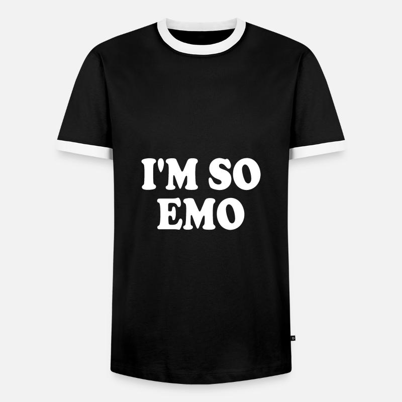 Im so emo - Männer Kontrast-T-Shirt - Schwarz/Weiß