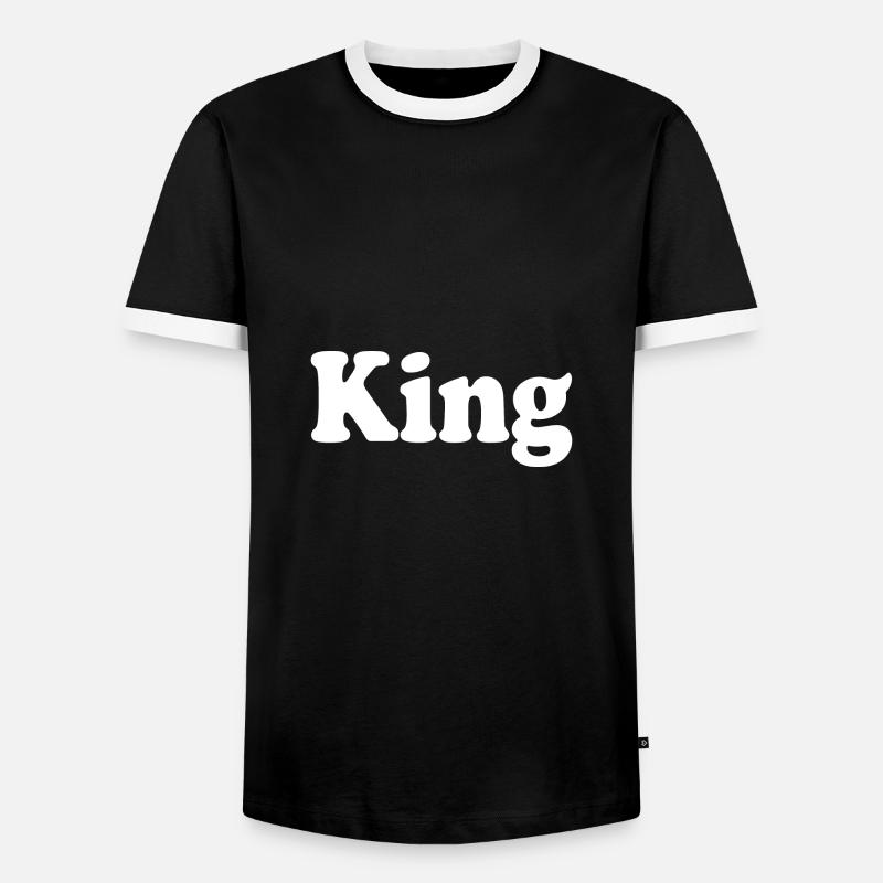 King - Maglietta Contrast da uomo - nero/bianco