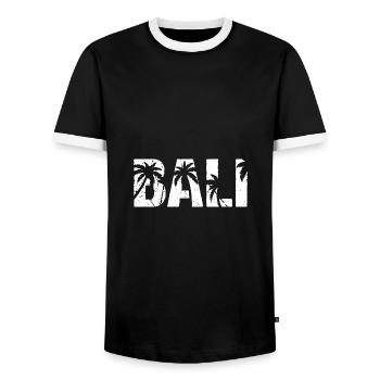Bali Palmen Indonesien Insel Bali - Männer Kontrast-T-Shirt - Schwarz/Weiß - Vorne - AI Model Female 172 light (172cm) & AI Model Male 178 light (178cm)