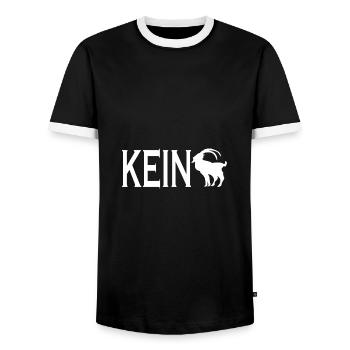 Kein Bock Drauf - Lustiges Männer Frauen Bock - T-shirt contrasté Homme - noir/blanc - Devant - AI Model Female 172 light (172cm) & AI Model Male 178 light (178cm)