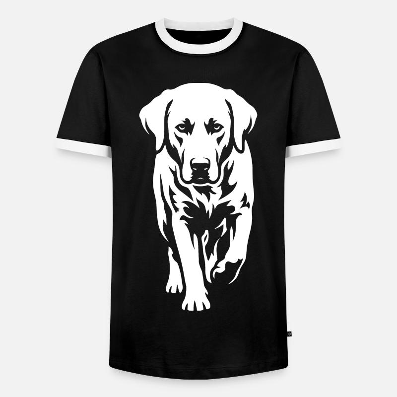 Labrador – Timeless elegance - Men's Ringer Shirt - black/white