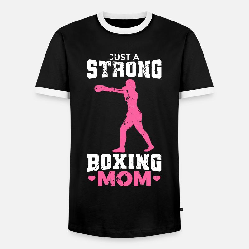 Boxerin Mutter - Männer Kontrast-T-Shirt - Schwarz/Weiß