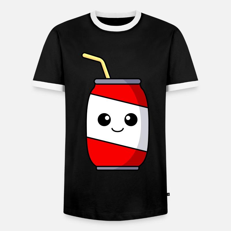 Soft drink comic - Men's Ringer Shirt - black/white