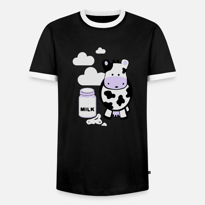 kuh milk - Men's Ringer Shirt - black/white