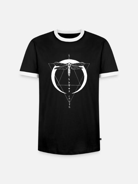 Dragonfly - Männer Kontrast-T-Shirt - Schwarz/Weiß