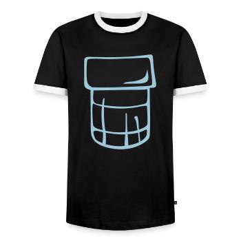 Swiss yogurt in small 0 - Men's Ringer Shirt - black/white - Front - AI Model Female 172 light (172cm) & AI Model Male 178 light (178cm)