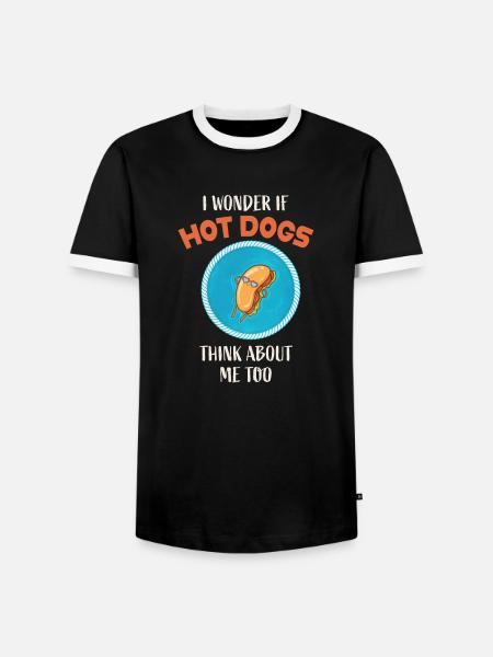 Hot Dog Hot dogs - Men's Ringer Shirt - black/white