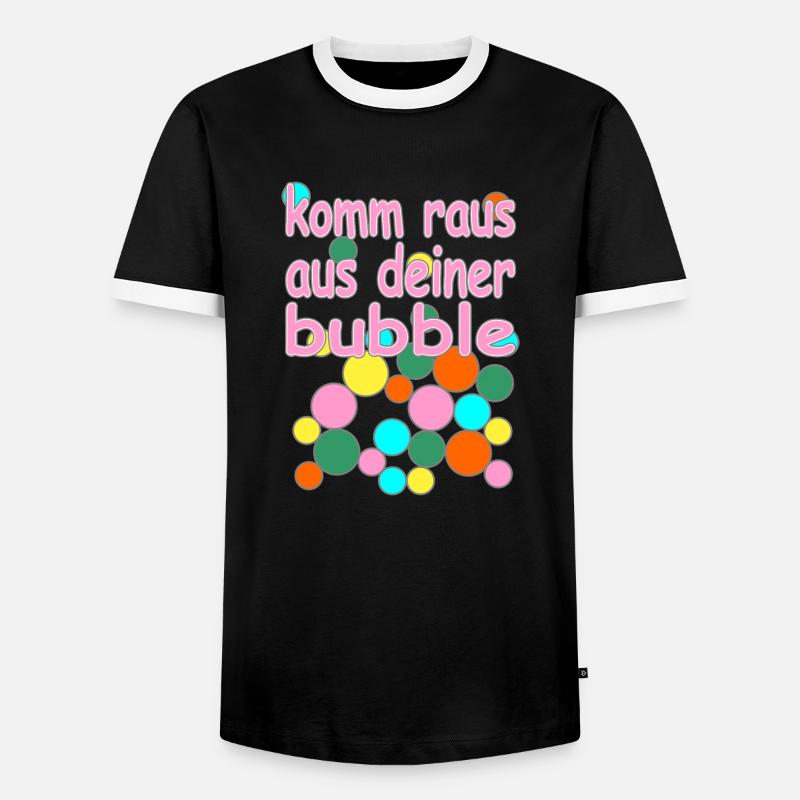bubble deutsche Version Nr.1 - Männer Kontrast-T-Shirt - Schwarz/Weiß