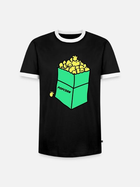 Popcorn 02 - Men's Ringer Shirt - black/white