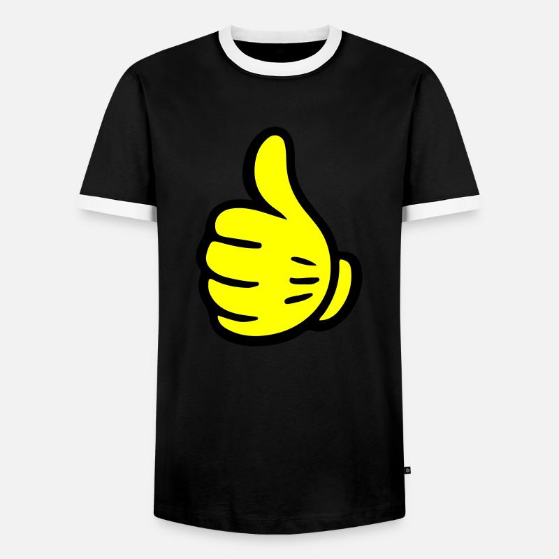 Hand Like Comic - Men's Ringer Shirt - black/white