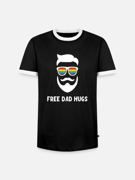 LGBT Stolze Vater - Männer Kontrast-T-Shirt - Schwarz/Weiß