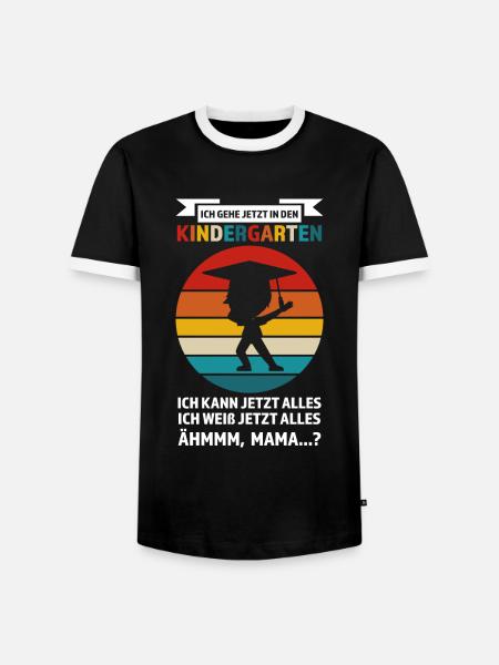 Kindergarten Anfang Kita-Kind Geschenk - Männer Kontrast-T-Shirt - Schwarz/Weiß
