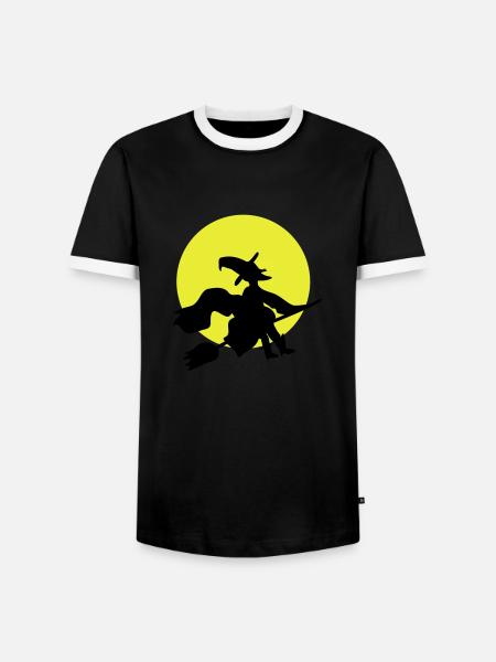 Hexe - Männer Kontrast-T-Shirt - Schwarz/Weiß