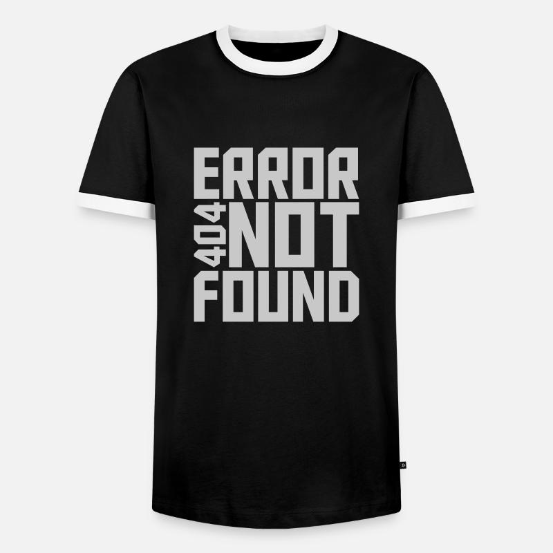 Error 404 not found - Men's Ringer Shirt - black/white