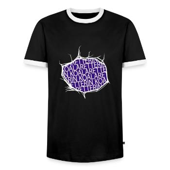 geschenkidee koala cartoon australisch dobermann - Männer Kontrast-T-Shirt - Schwarz/Weiß - Vorne - AI Model Female 172 light (172cm) & AI Model Male 178 light (178cm)
