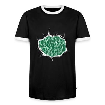 tier crossing freund vegetarier gewaltlosigkeit - Männer Kontrast-T-Shirt - Schwarz/Weiß - Vorne - AI Model Female 172 light (172cm) & AI Model Male 178 light (178cm)