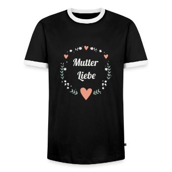 Mutter Liebe Muttertag Mama Dankeschön Geschenk - Männer Kontrast-T-Shirt - Schwarz/Weiß - Vorne - AI Model Female 172 light (172cm) & AI Model Male 178 light (178cm)
