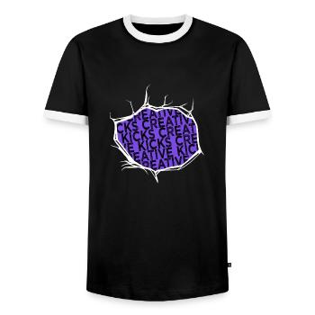 jokes creative process birthday present idea - Männer Kontrast-T-Shirt - Schwarz/Weiß - Vorne - AI Model Female 172 light (172cm) & AI Model Male 178 light (178cm)
