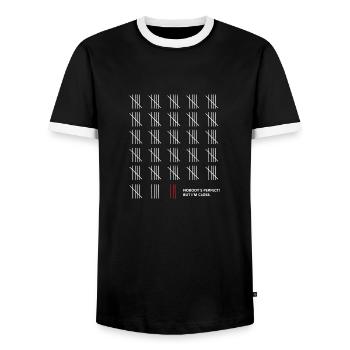 compte - T-shirt contrasté Homme - noir/blanc - Devant - AI Model Female 172 light (172cm) & AI Model Male 178 light (178cm)