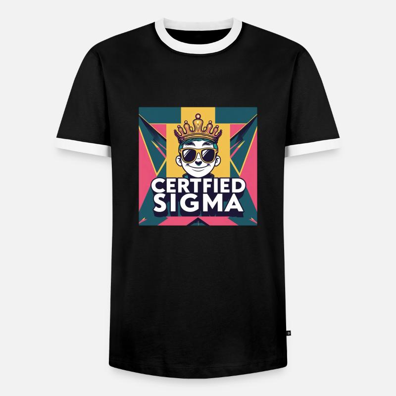 Certified sigma - Men's Ringer Shirt - black/white