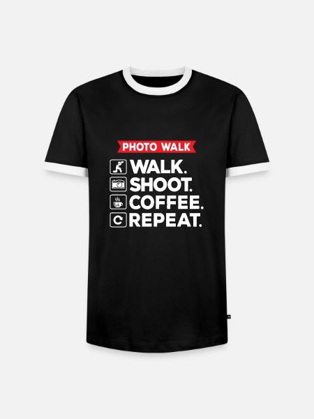 Photowalk - Männer Kontrast-T-Shirt - Schwarz/Weiß