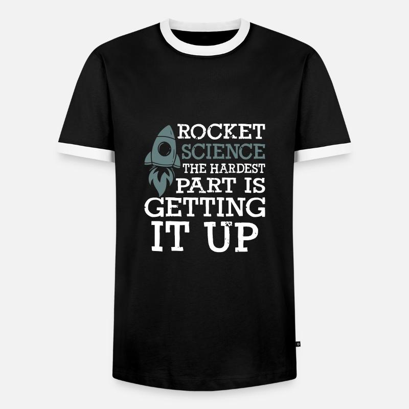 Rocket Science - Men's Ringer Shirt - black/white