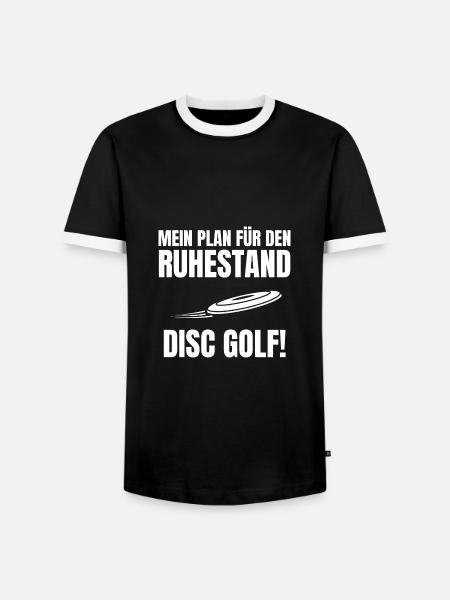 Ruhestand Disc Golf Frisbee Geschenk - Männer Kontrast-T-Shirt - Schwarz/Weiß