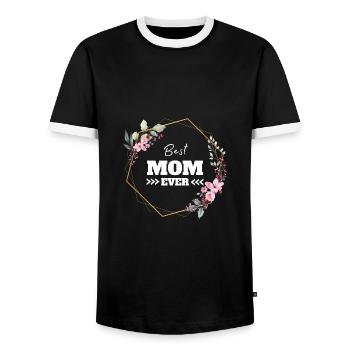 Meilleur cadeau maman maman - T-shirt contrasté Homme - noir/blanc - Devant - AI Model Female 172 light (172cm) & AI Model Male 178 light (178cm)