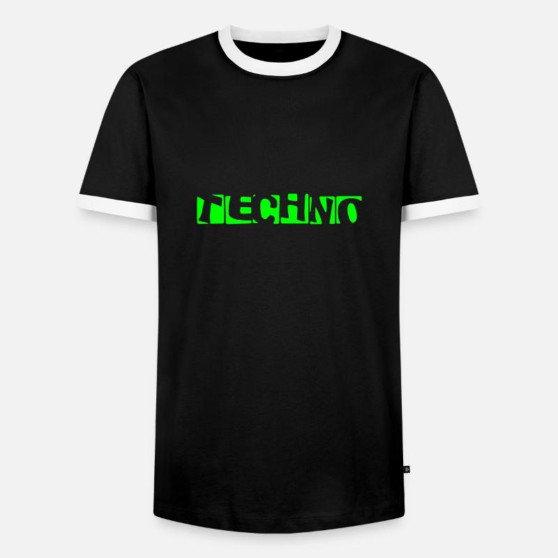 Techno - Men's Ringer Shirt - black/white