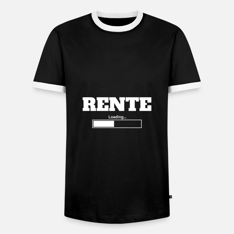 Rente Loading Lustig - Männer Kontrast-T-Shirt - Schwarz/Weiß