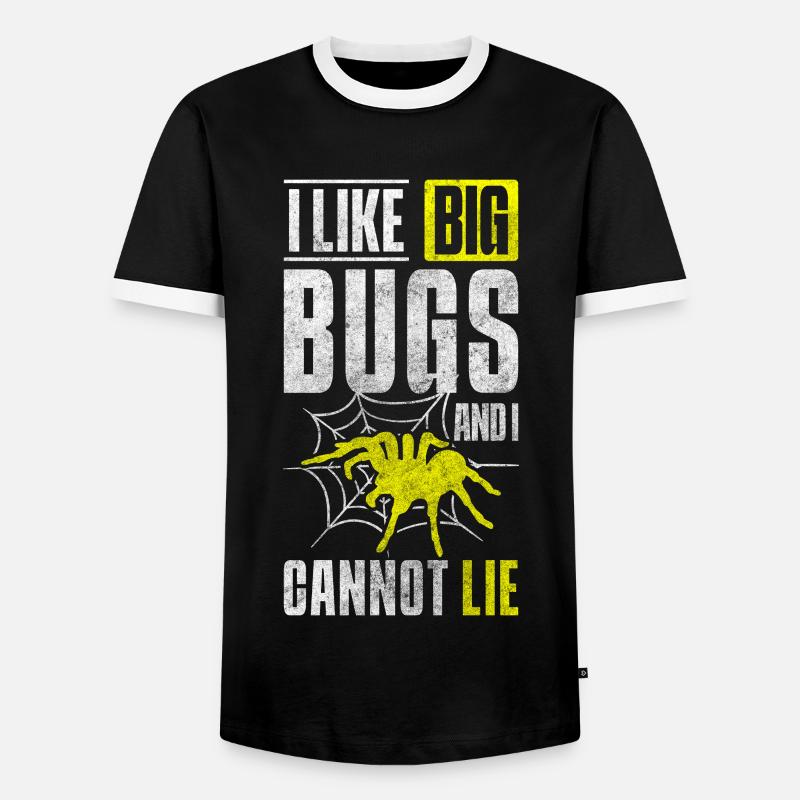 Spider Web Arachnids - Men's Ringer Shirt - black/white