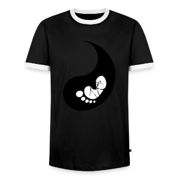 Hälfte Yin Baby - Männer Kontrast-T-Shirt - Schwarz/Weiß - Vorne - AI Model Female 172 light (172cm) & AI Model Male 178 light (178cm)