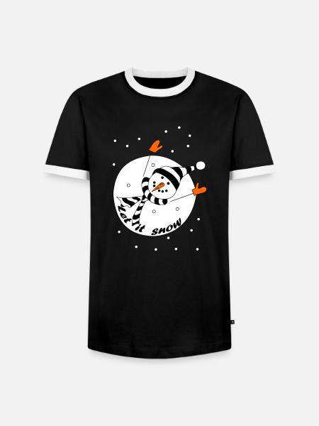 Let it snow - Men's Ringer Shirt - black/white