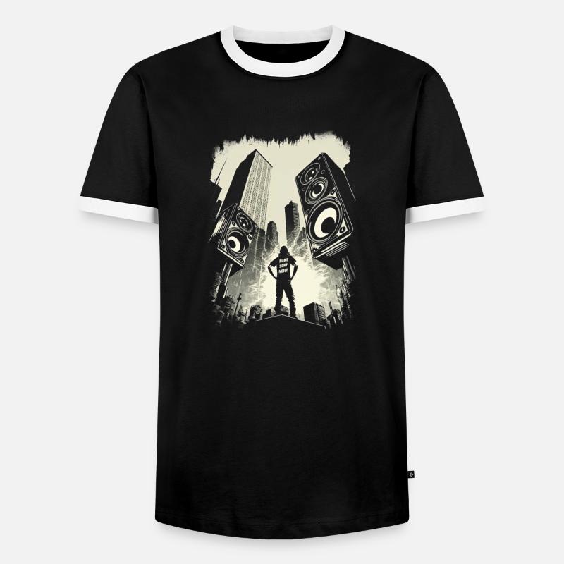 Make Some Noise! - Männer Kontrast-T-Shirt - Schwarz/Weiß